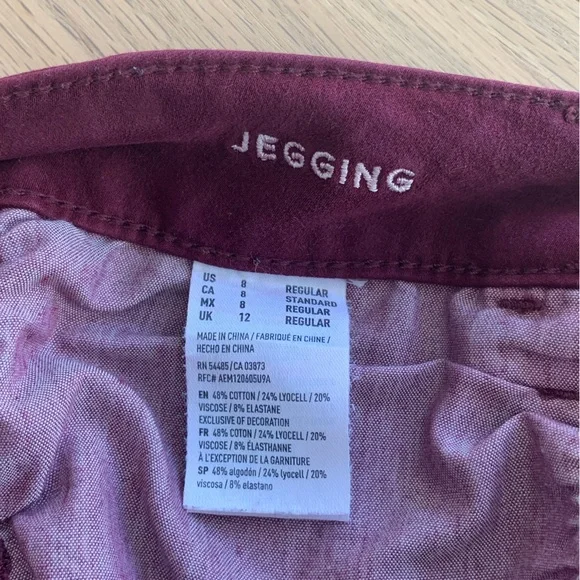 American Eagle stretch wine jegging 8 - Picture 2 of 10